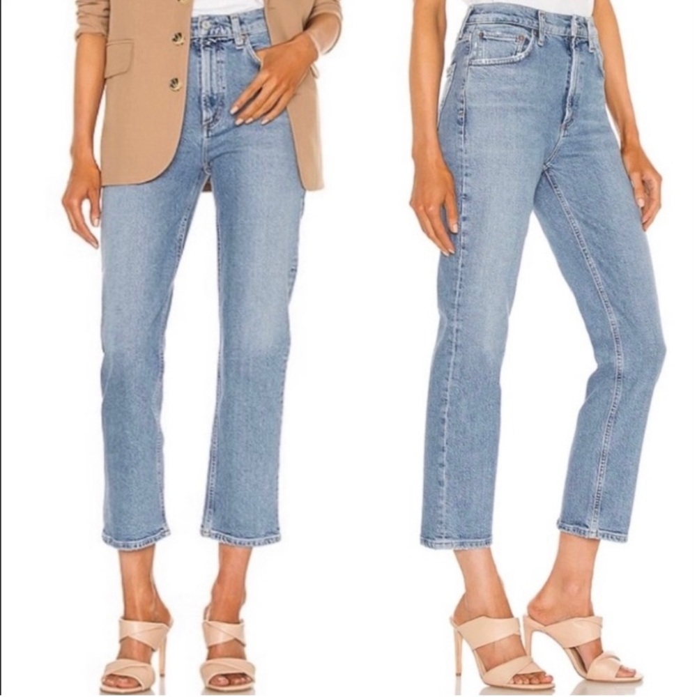 NWT Agolde Wilder Mid Rise Comfort Straight Cascadia Size 32